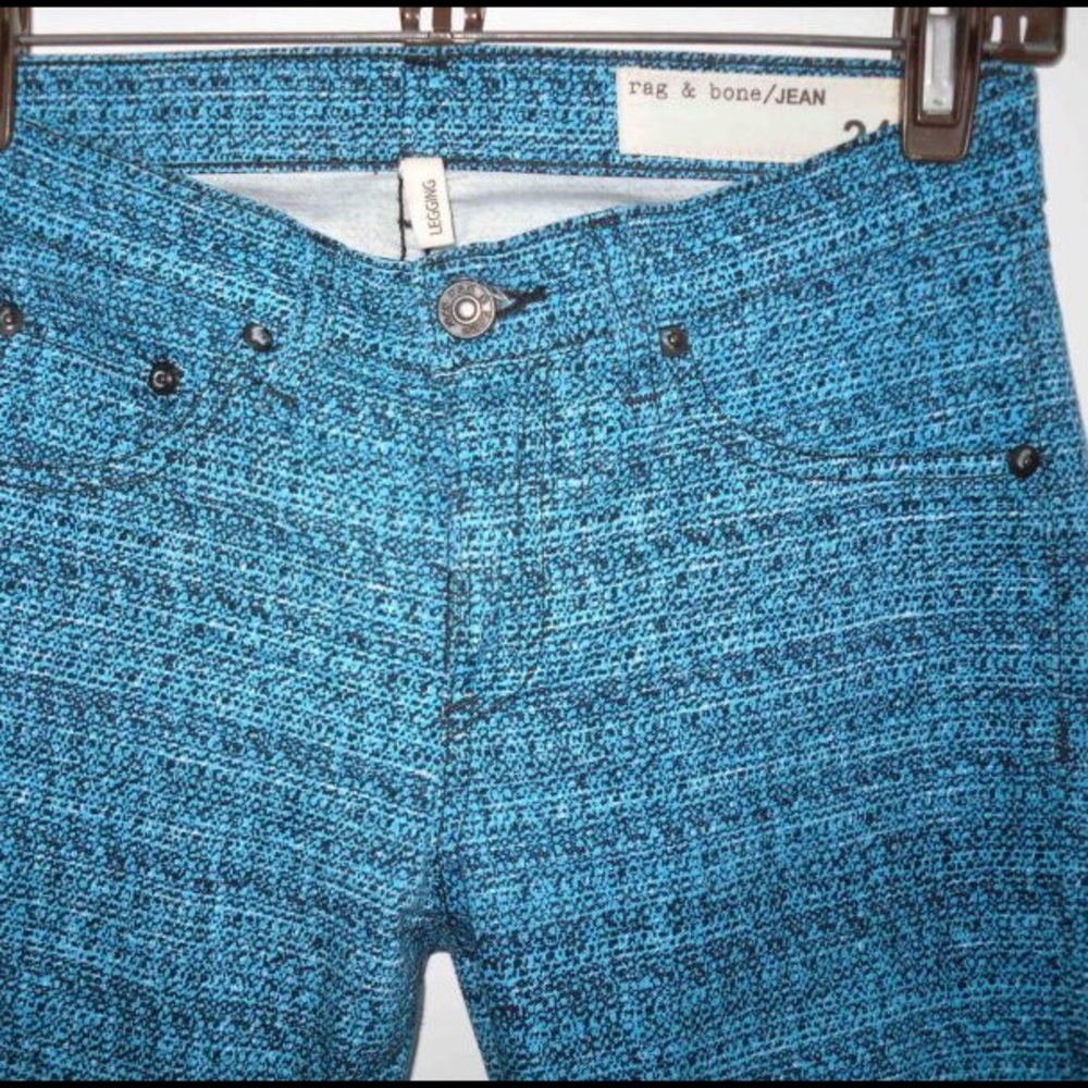 RAG & BONE tweed legging skinny JEANS 24 colored - Picture 3 of 4